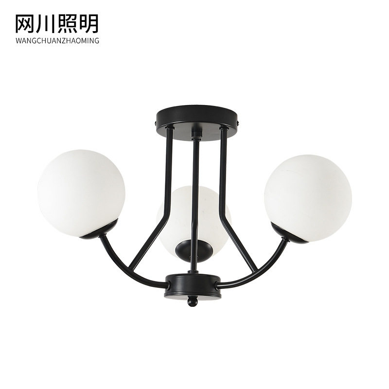 简约现代美式工业风枝形吸顶灯