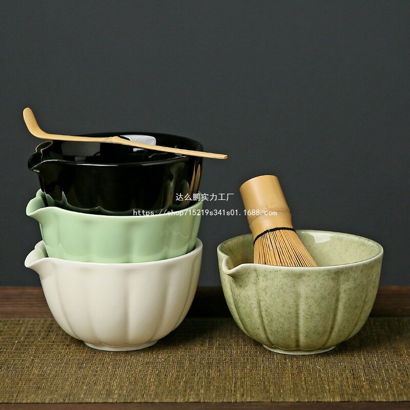 抹茶碗打抹茶日式宋代点茶工具陶瓷茶碗茶杯搅拌器抹茶刷茶筅套装
