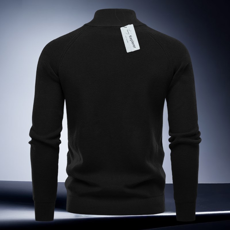 keplerer毛衣男款冬季新款秋冬外套休闲加厚保暖拉链开衫针织衫