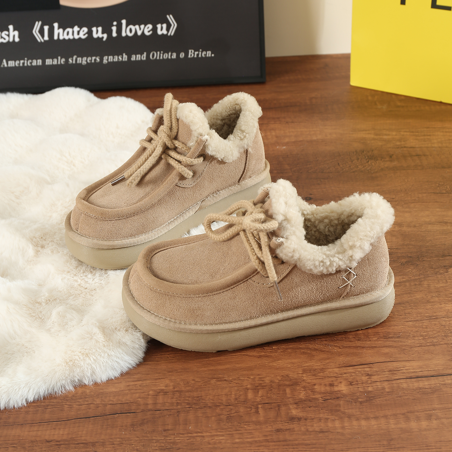 全羊毛雪地靴女短筒25年冬季棉鞋