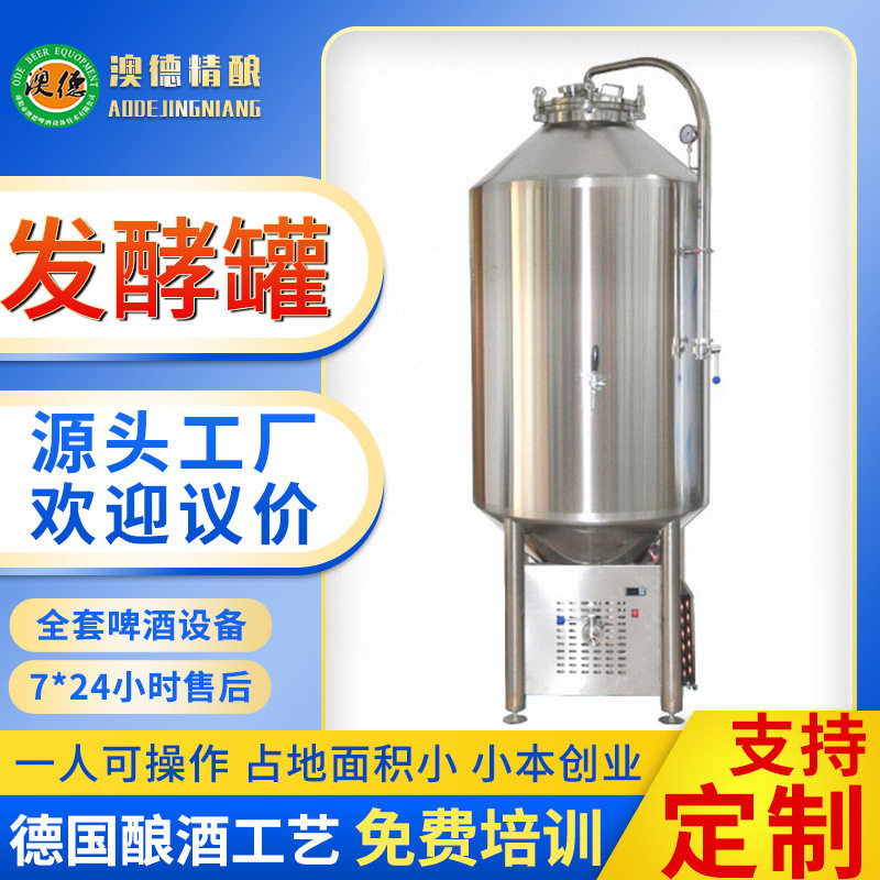 定制精酿啤酒发酵罐  商用304不锈钢酿酒设备 自动一体啤酒发酵罐