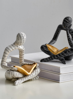 速发抽象艺术人柜摆件简约电视物酒柜客厅家居软装饰品样板间摆设