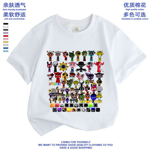 节奏盒子衣服Sprunki音乐周边T恤