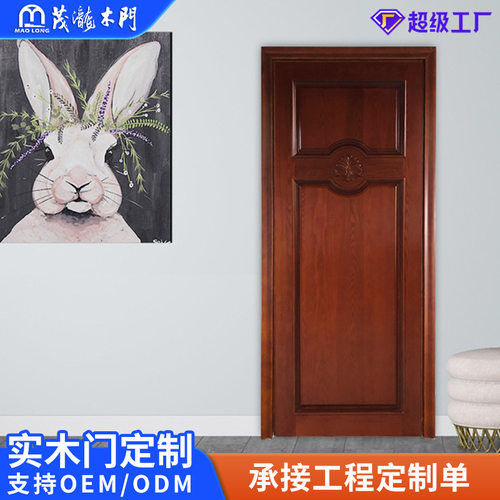 现代简约套装门公寓酒店工程烤漆原木门室内房间门卧室门平开门