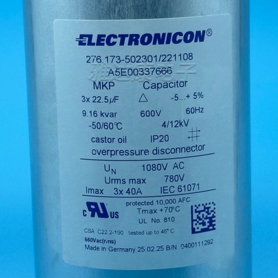 276.173-502301/221108 A5E00337666 22.5uf 600vac薄膜电容