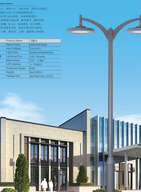 工厂源头皇广HG景观灯-飞碟 B校园小区公园30W60W90W工厂生产批发