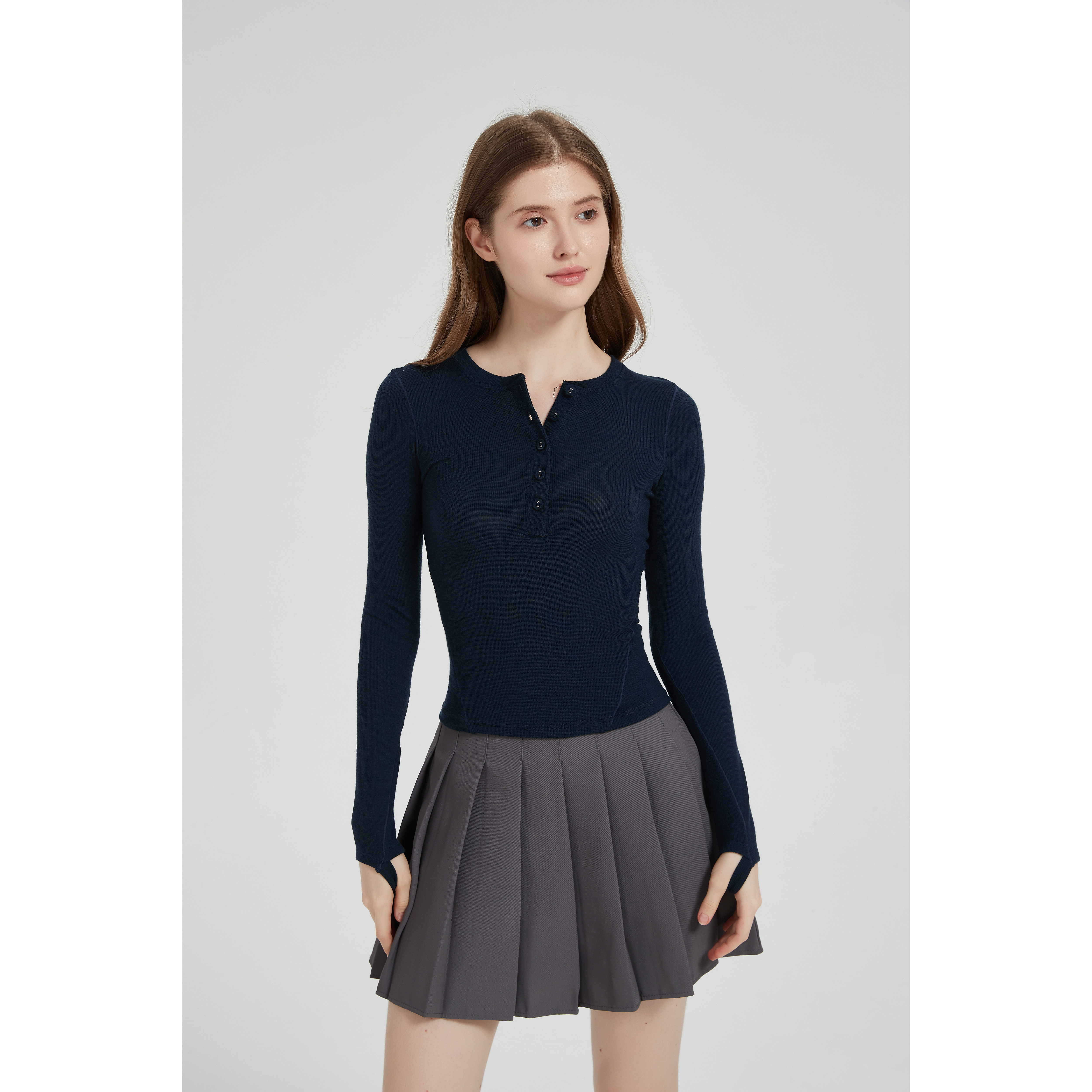 【4折清仓不退换】MOJO美利奴美丽诺羊毛15.5微米亨利衫方领背心