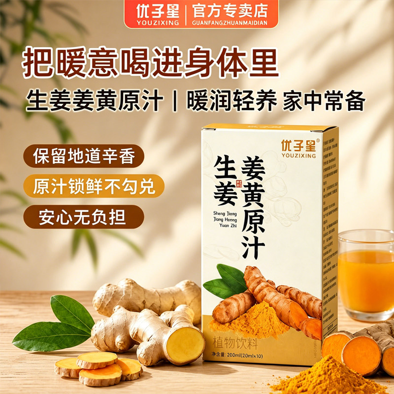 优子星+生姜姜黄原汁+暖身姨妈痛