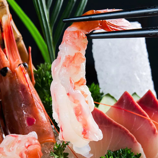 俄罗斯进口特大北极甜虾3L即食海鲜带籽日本料理甜虾刺身食材包邮