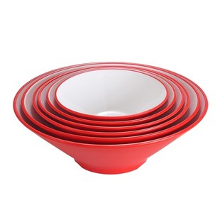 10个装密胺沙县拌面碗商用双色面条碗防摔面馆专用大碗米线汤粉碗