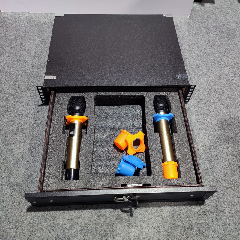 功放机柜2U木抽屉 3U带锁无线麦话筒抽屉航空箱置物抽屉收纳盒