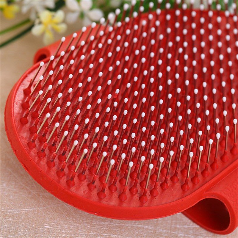 洗澡长针梳带按摩头柔软套手式猫咪狗狗针梳洗澡梳按摩梳按摩刷