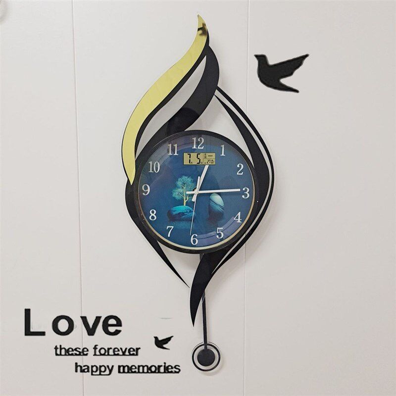 客厅装饰挂钟卧室书房挂墙轻奢创意家用艺术钟表简约时尚餐厅时钟