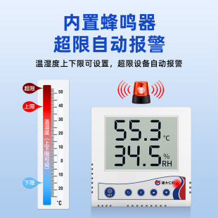 温湿度感测器485机房工业显示湿度监控模块变送器86壳温度记录仪