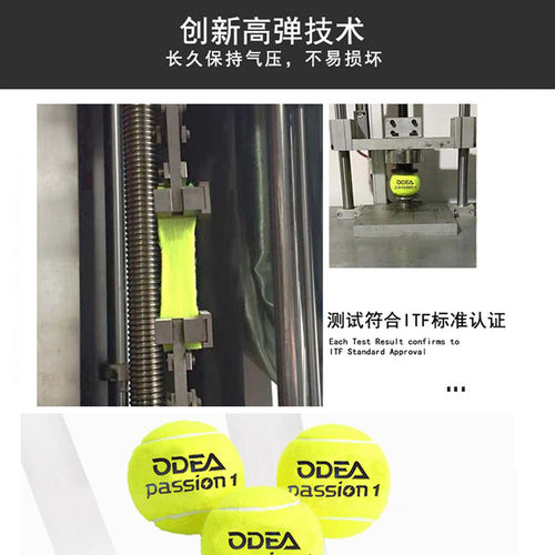 ODEA欧帝尔比赛网球蓝罐passion气压足初学训练专业练习用球4粒