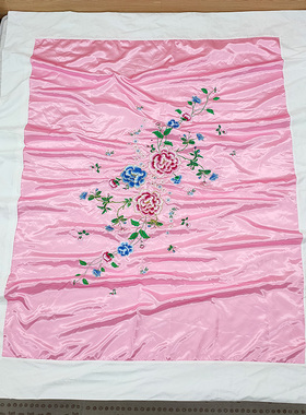 丝绸被套纯棉单件软绸缎刺绣花粉红色绿色粉色保暖结婚庆单人被罩