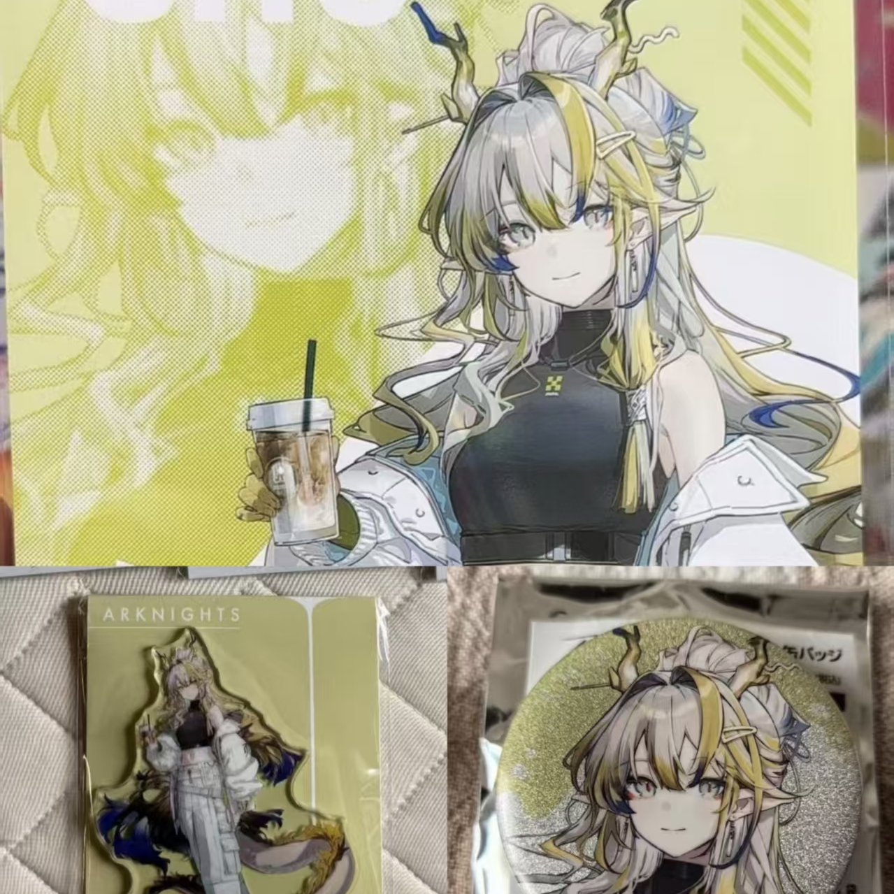 日谷明日方舟5.5周年罗森联动阿米娅迷迭香煌黍余吧唧立牌赠原袋