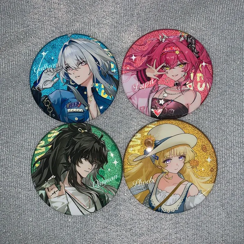 鸣潮联动趣多多系列仇远嘉贝莉娜露帕菲比双闪徽章马口铁周边