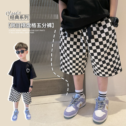 男童短裤a夏装薄款宽松潮童五分裤儿童夏季中裤宝宝韩版洋气工装