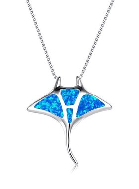 马尔代夫纪念品魔鬼鱼项链通勤A可爱澳宝项链锁骨链海洋馆纪念品