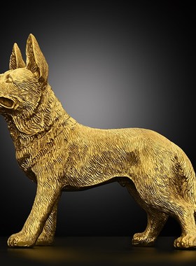 全铜狗摆件生肖狗狼狗家居客厅玄关办公室装饰店铺开业礼品守财狗