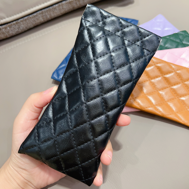 超时尚~便携女自动闭合太阳眼镜袋级感墨镜收纳包弹片眼镜包