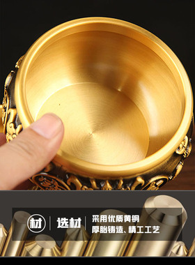 铜八福聚宝盆摆件 铜聚宝盆摆件 铜盆摆件