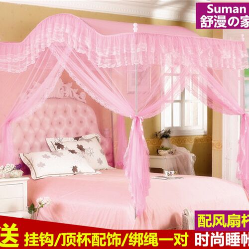 拱形蚊帐宫廷1.35方顶蚊帐加厚不锈钢1.5m1.8M三开门家用落地蚊帐