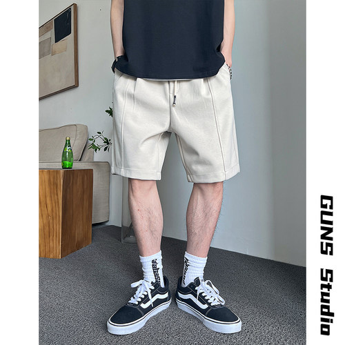 杠叔休闲短裤男夏季外穿轻薄弹力休闲宽松百搭韩T版潮流时尚五分