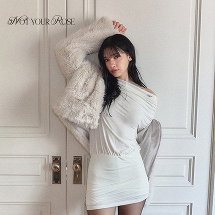 Notyourrose冬2025新款高级感毛毛连帽外套女保暖温柔慵懒风上衣