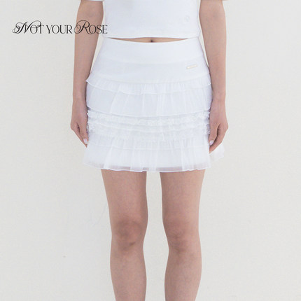 张楚寒同款丨Notyourrose秋25年新款法式休闲百搭拼接蕾丝女短裙