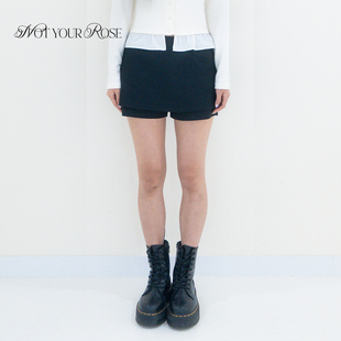 Notyourrose秋2025年新款半裙短裤叠穿设计感休闲韩版女式短裙