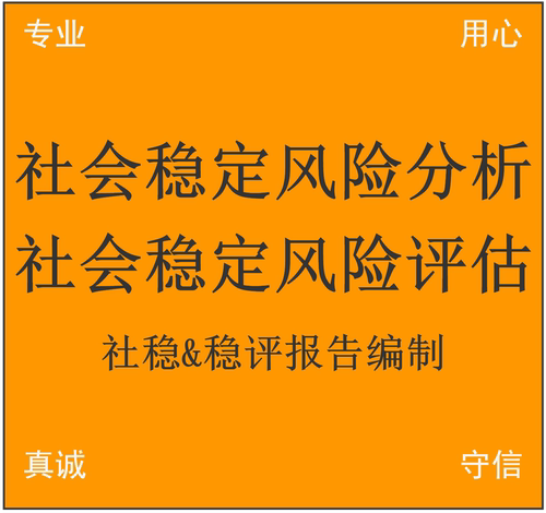 项目社会稳定分析报告 评估报告 社稳 稳评 可行性研究报告 立项
