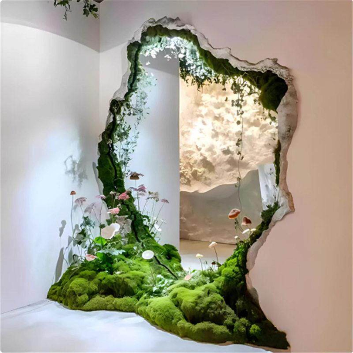 苔藓镜子仿真青苔植物diy微景观图片