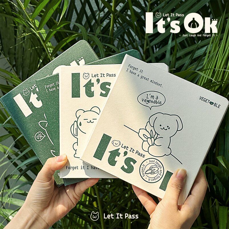 现货速发三年二班It&lsquo;s ok本子高颜值方形本方方本记事本小