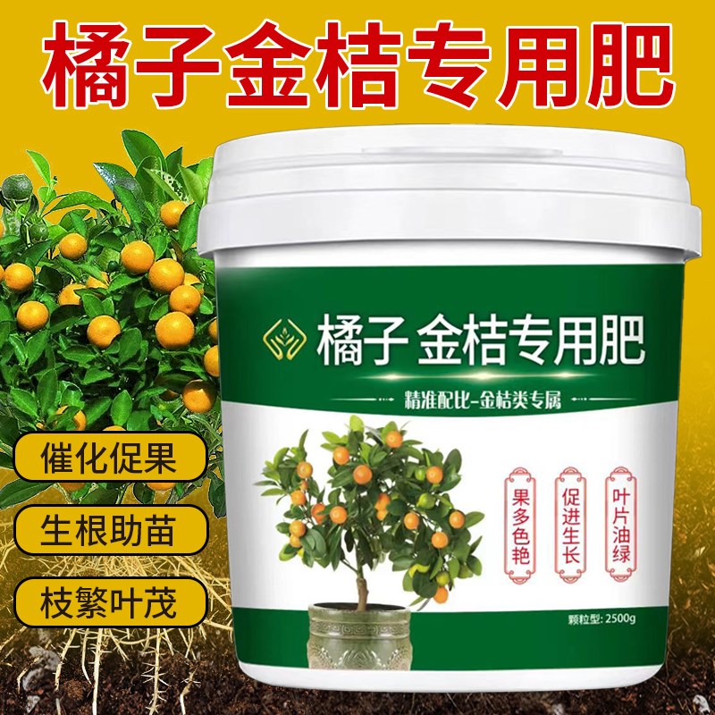 速发橘型金桔肥壮苗丰产物粒缓释子生颗肥料有机肥氮磷钾不烧根