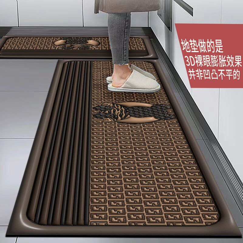 速发厨房专用硅藻泥地垫防水防油可擦家用吸水卫生间防滑浴室门口