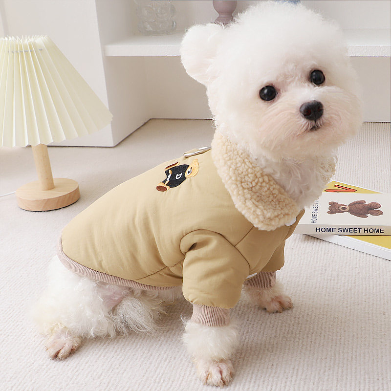 速发可牵引迪泰的小衣服冬天可爱狗宠物服装/雨衣
