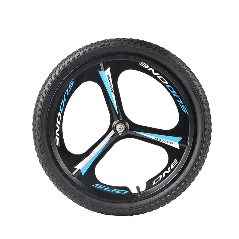 速发车行轮轮毂自圈前后轮组镁一体车14-16-20寸单变速碟刹通用