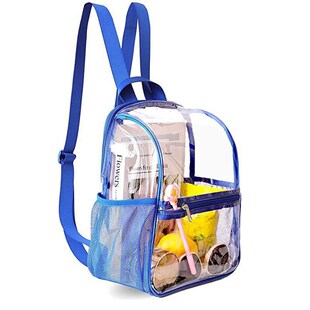 速发跨境透明PVC旅明包网袋小户外透形运动弧行状迷你手提