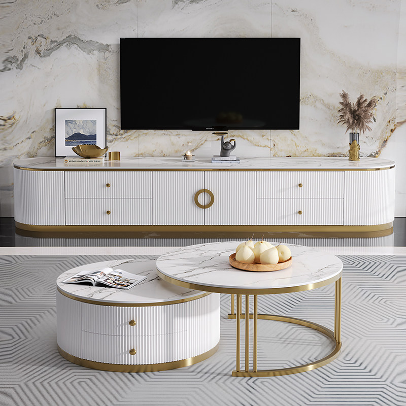 速发岩轻茶几电电柜组合板奢简约客厅家用小户型高端实木视视机柜,住宅家具,电视柜,淘宝优惠券,粉丝福利购,淘宝优惠卷
