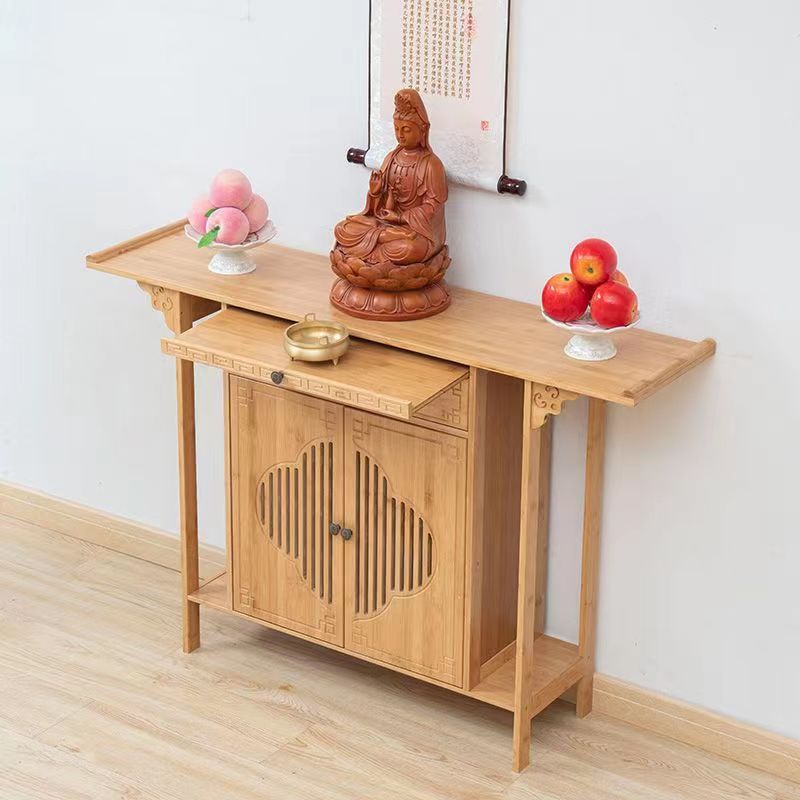 速发约中式玄关柜实木案桌香供玄关桌神台佛龛家用简新贡桌佛台