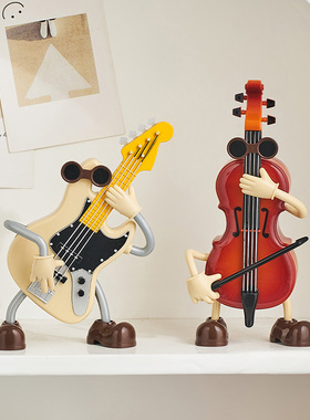 速发创意小提琴八音盒音乐盒桌面儿房童装饰吉件摆他高级感生日礼