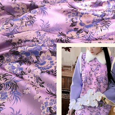 速发《新娘花》国风旗袍连衣裙童装面料藏服蒙古袍古装汉服布料
