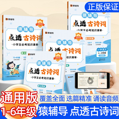 点透古诗词小古文小学通用必背文言文一二三四五六年级语文字词句能力巩固提升校内教材同步重难点小学生天天练