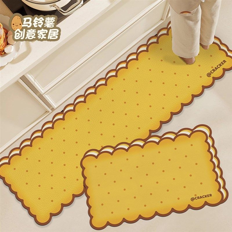 饼干造型厨房垫j硅藻泥吸水吸油脚垫子免洗防滑可裁剪防污长条地,居家布艺,厨房地垫,淘宝优惠券,粉丝福利购,淘宝优惠卷