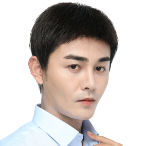 假发男短发男士帅气韩版中老年假发真人发丝毛R寸平头自然全头套