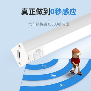 免布线感应灯人来即亮p人走即灭夜间自动入户门灯条酒柜磁吸鞋柜