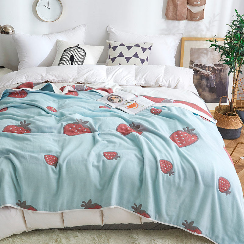 毛巾被纯棉八层纱j布全棉空调薄被子双人单人棉纱毯婴儿童盖毯夏