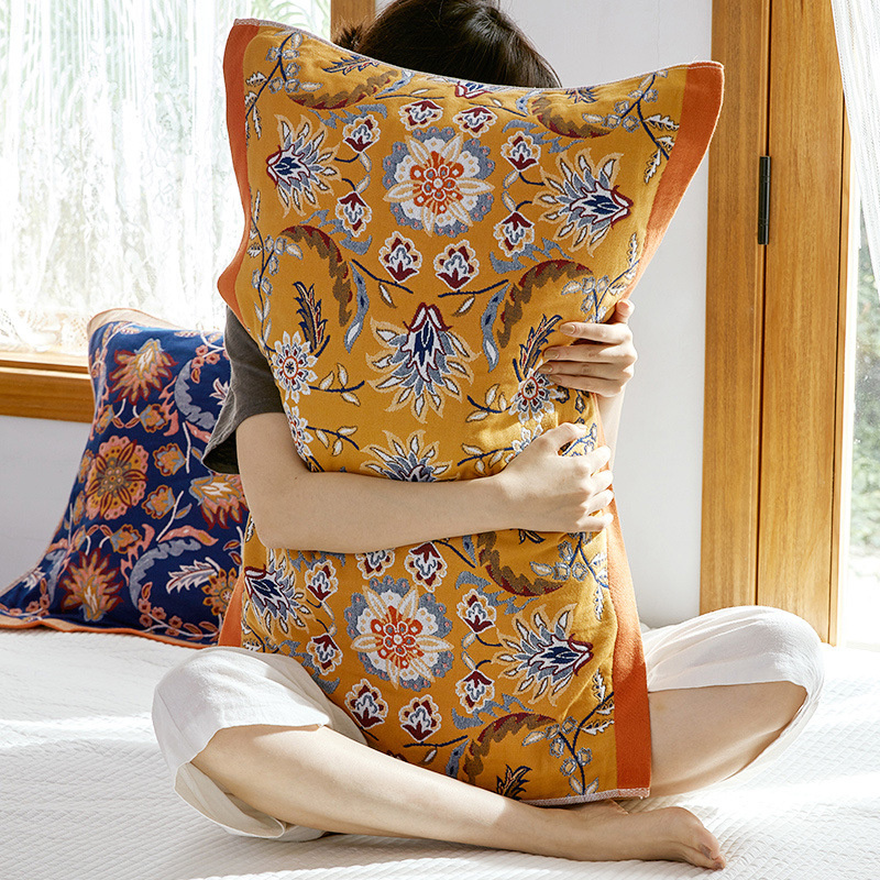 纱布枕巾一对装全棉家用男特大加厚女成人情Z侣枕头盖巾